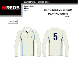 NSW Masters Cream Long Sleeve Playing Shirt