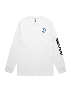 Clovelly Eagles Cotton Tee - White Long Sleeve