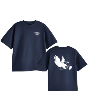 Clovelly Eagles Cotton Tee - Navy